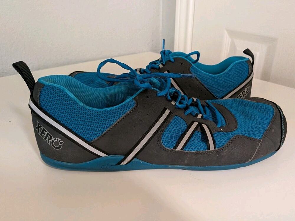 Xero Prio Shoes Mens 13 Blue Barefoot Minimalist Running Trainer Sneakers